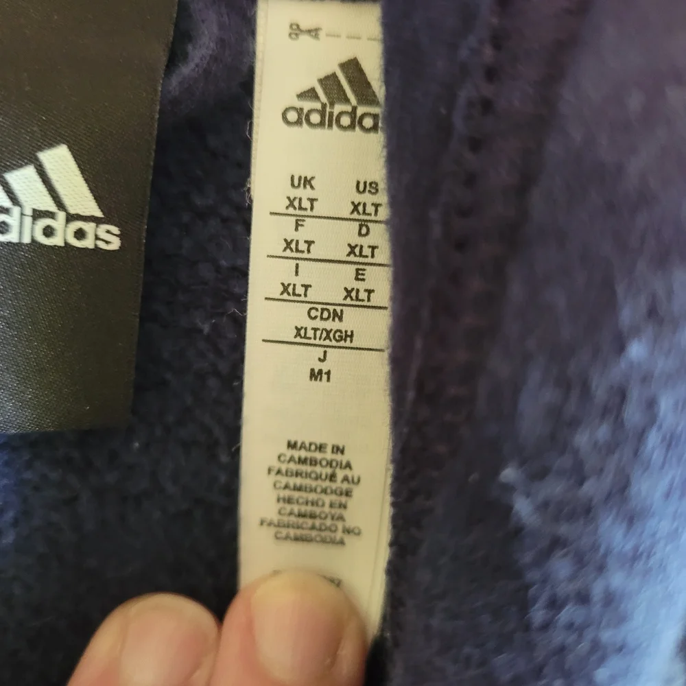 Adidas Navy Blue FullZip-Up Hoodie